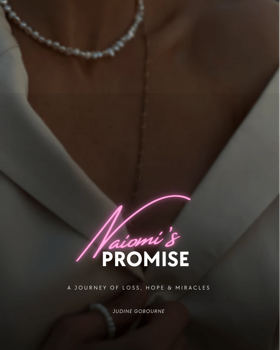 Naiomi's Promise memoir cover with jewelry and elegant design