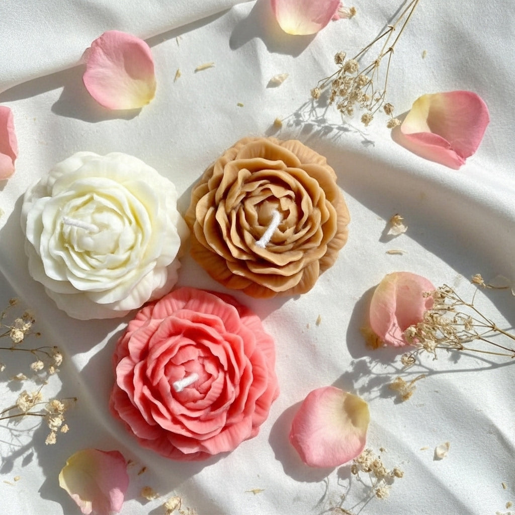 Colorful flower candles